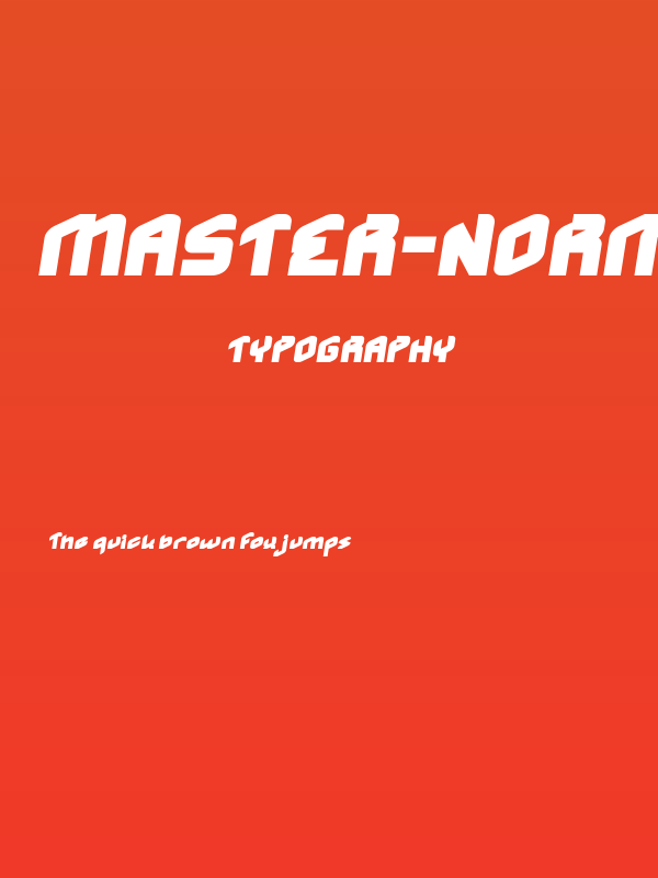 MASTER-Normal Italic Poster