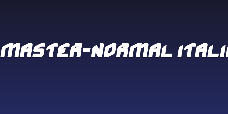 MASTER-Normal Italic Social Header