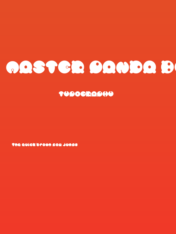 MASTER PANDA Bold Poster