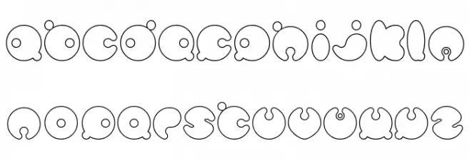 MASTER PANDA-Hollow Font LOWERCASE