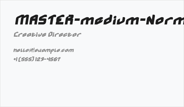 MASTER-medium-Normal Italic Business Card