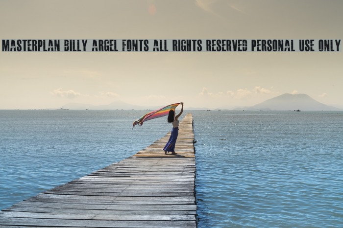 MASTERPLAN Billy Argel fonts All Rights Reserved personal use only Шрифта examples