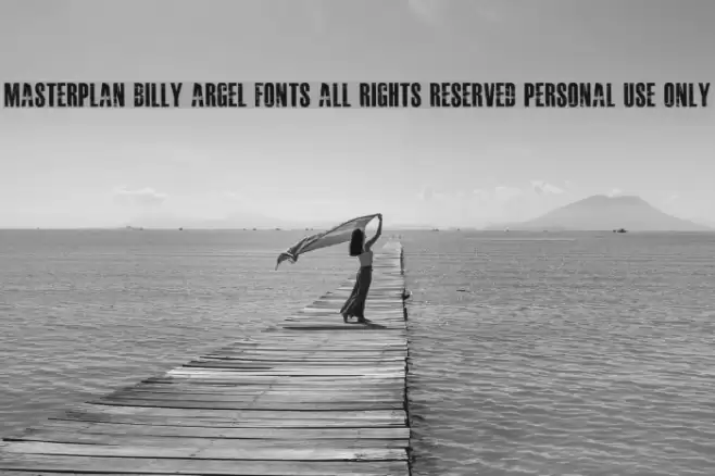 MASTERPLAN Billy Argel fonts All Rights Reserved personal use only Polices examples