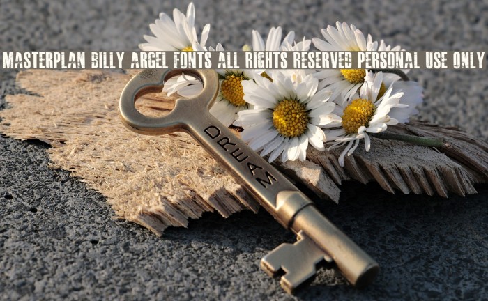 MASTERPLAN Billy Argel fonts All Rights Reserved personal use only Шрифта examples