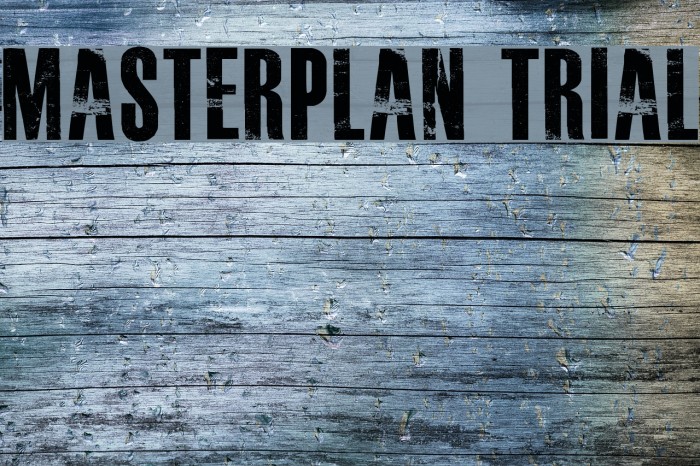 MASTERPLAN TRIAL Font examples