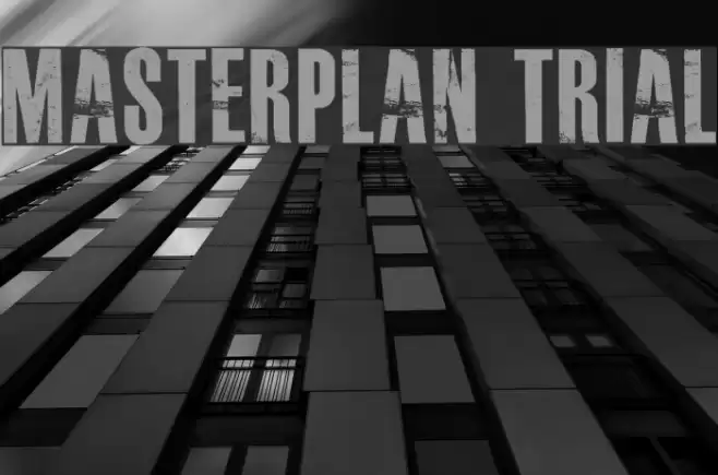 MASTERPLAN TRIAL Font examples