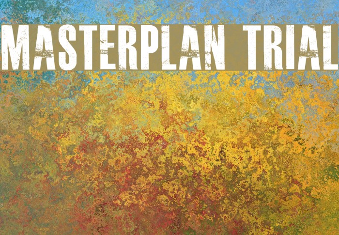 MASTERPLAN TRIAL Font examples