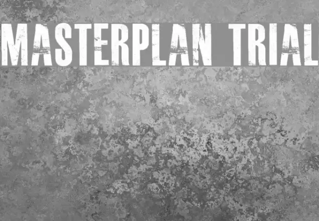 MASTERPLAN TRIAL Font examples