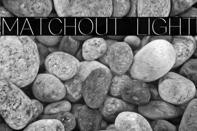 MATCHOUT LIGHT Font examples