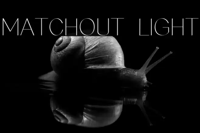 MATCHOUT LIGHT Font examples