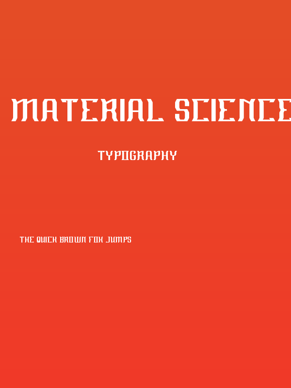 MATERIAL SCIENCE Poster
