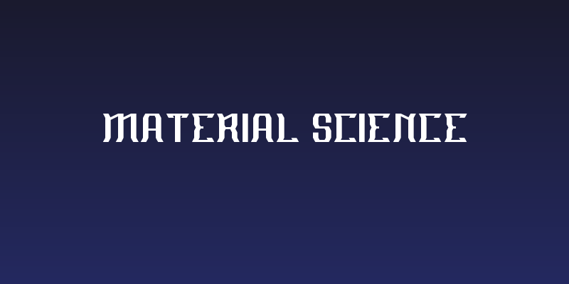 MATERIAL SCIENCE Social Header