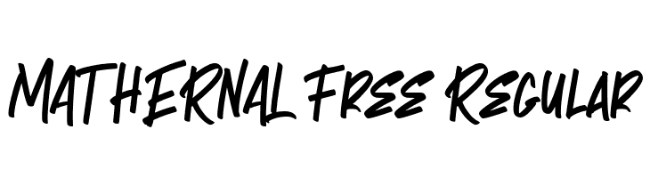 MATHERNAL Free Regular  font caratteri gratis