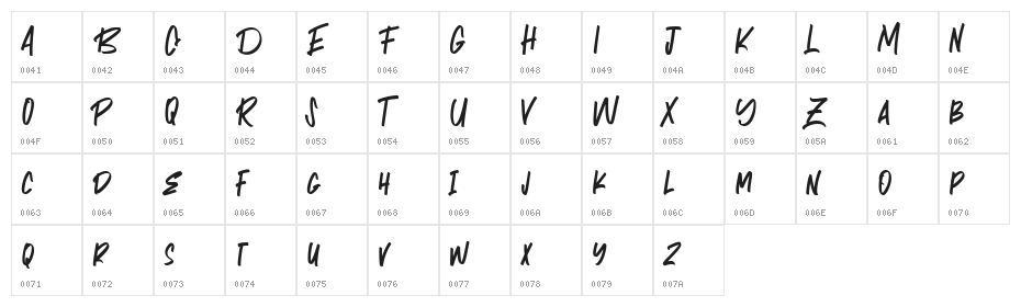 MATHERNAL Free Regular Character Map