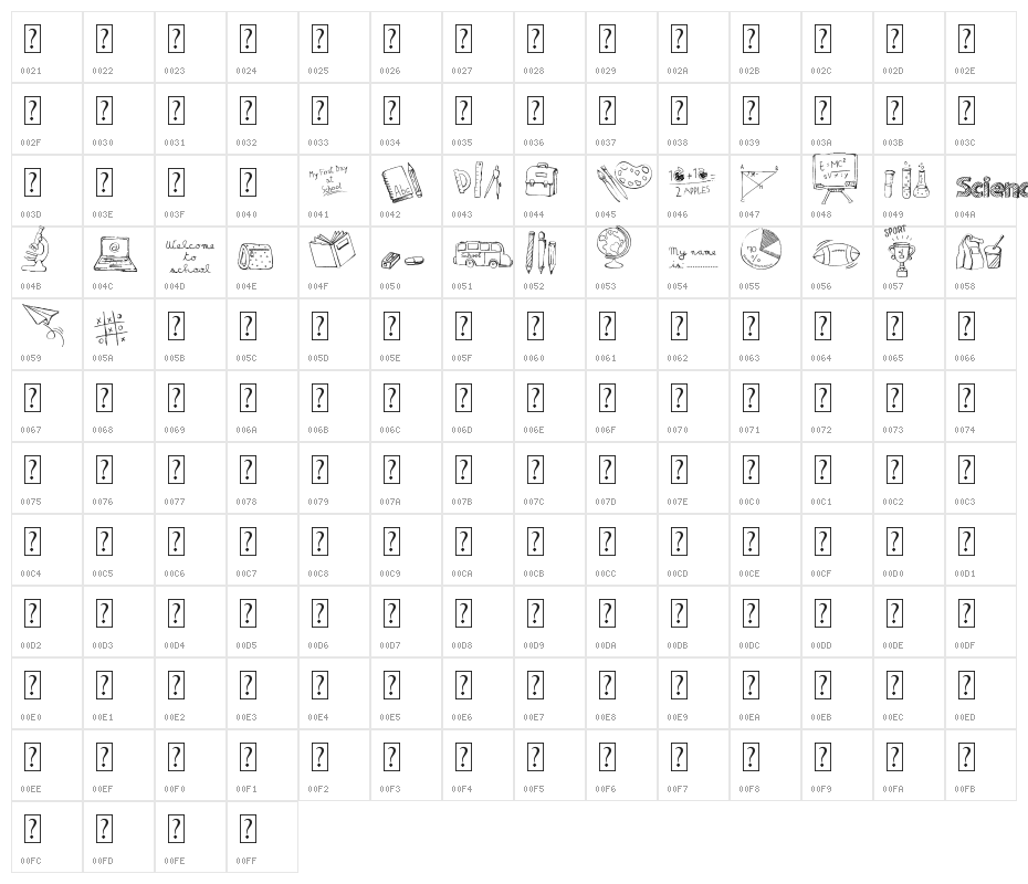 MATILDAS BACK TO SCHOOL_Demo Character Map