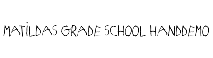 MATILDAS GRADE SCHOOL HAND_DEMO_print  Descarca Fonturi Gratis