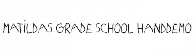 MATILDAS GRADE SCHOOL HAND_DEMO_print  Free Fonts Download