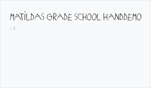 MATILDAS GRADE SCHOOL HAND_DEMO_print Business Card