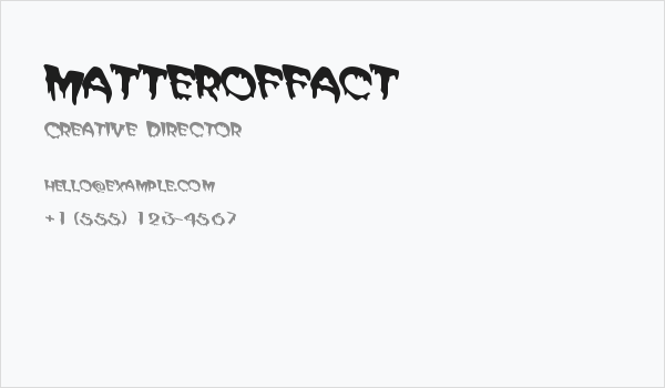 MATTEROFFACT Business Card