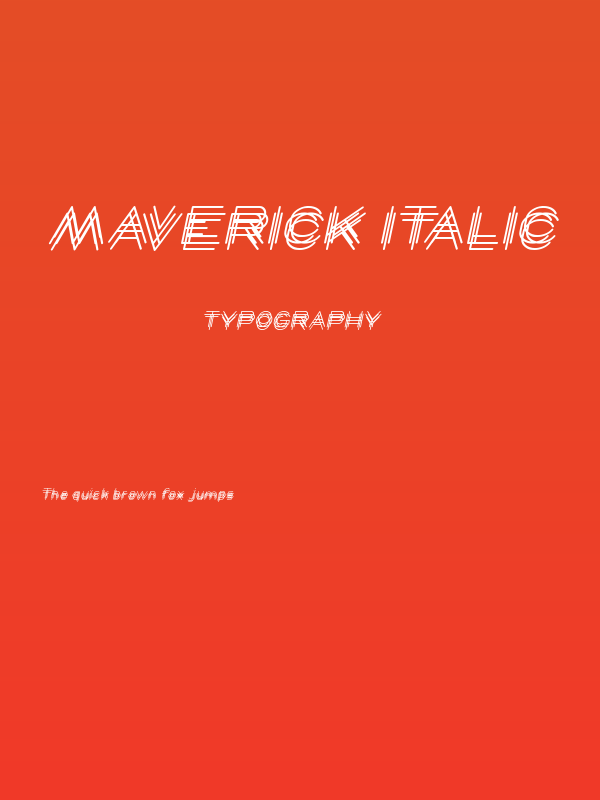 MAVERICK Italic Poster