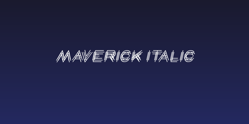 MAVERICK Italic Social Header