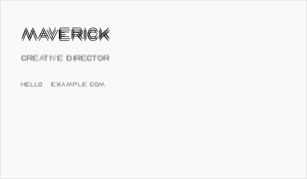MAVERICK Business Card