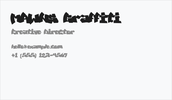 MAWNS Graffiti Business Card