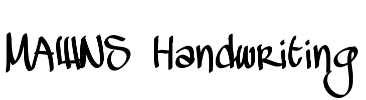 MAWNS Handwriting  font caratteri gratis