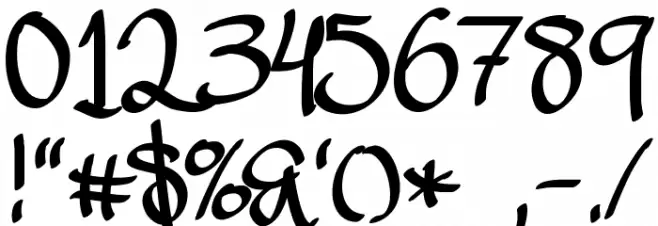 MAWNS Handwriting Font OTHER CHARS