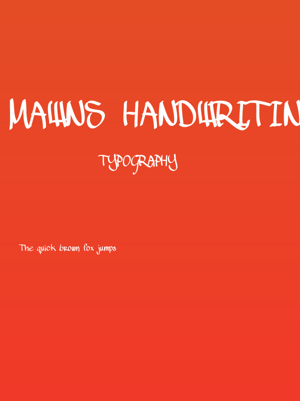 MAWNS Handwriting Poster