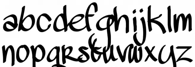 MAWNS Handwriting फ़ॉन्ट लोअरकेस