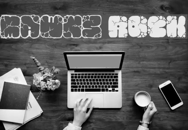 MAWNS rock Font examples