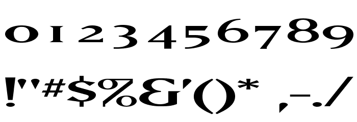 MAXBaerOpti-Wide Font OTHER CHARS