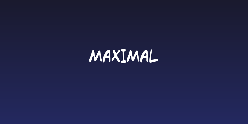 MAXIMAL Social Header