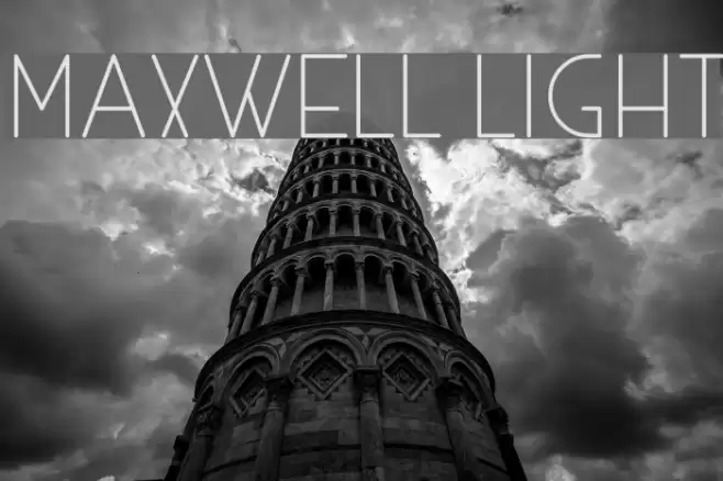MAXWELL LIGHT Font examples