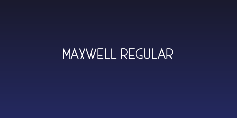 MAXWELL REGULAR Social Header