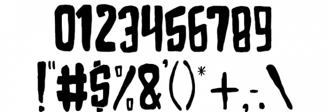 MAYHEM Font OTHER CHARS