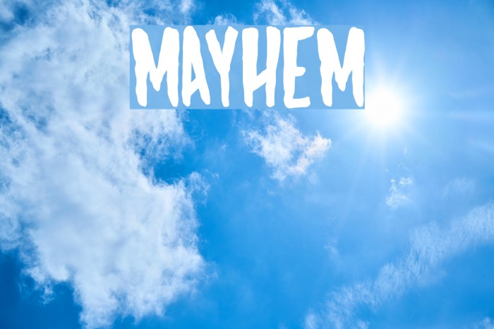 MAYHEM Font examples