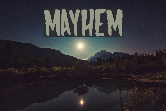MAYHEM Font examples