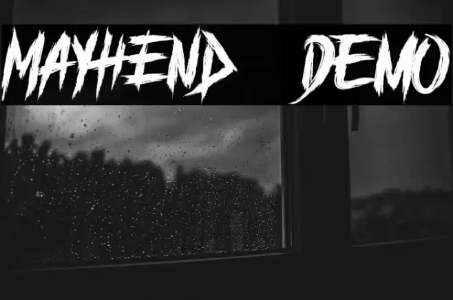 MAYHEND - demo Font examples