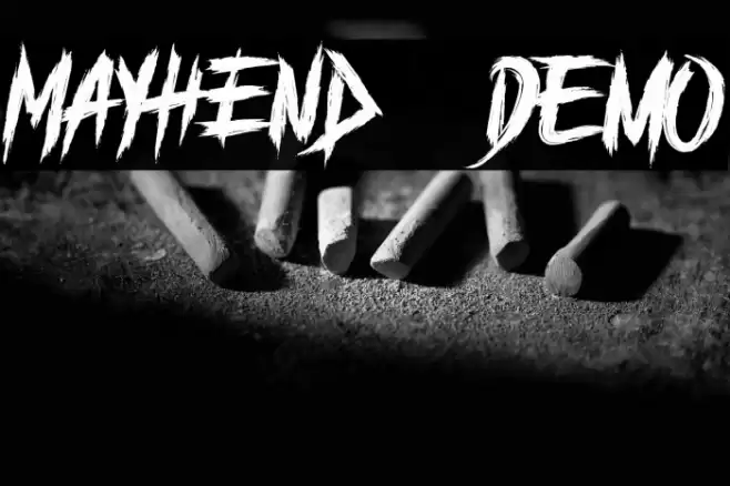 MAYHEND - demo Font examples