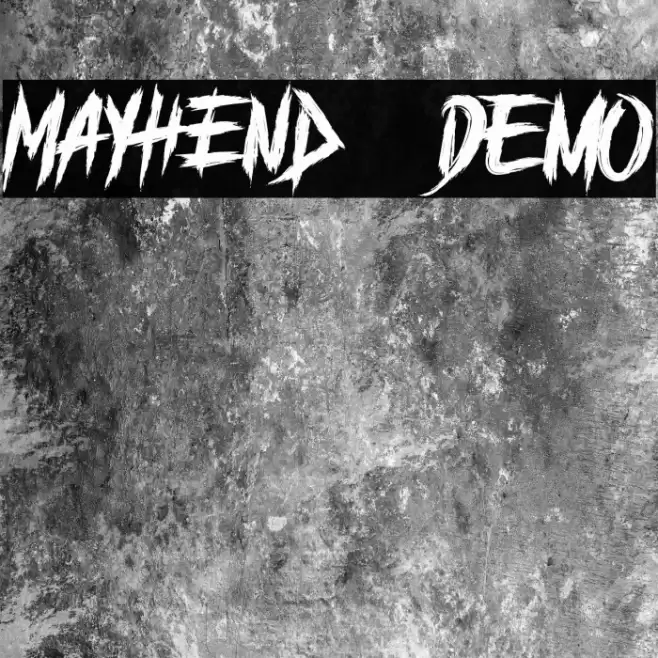 MAYHEND - demo Font examples