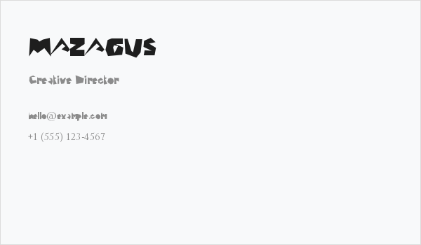 MAZAGUS Business Card