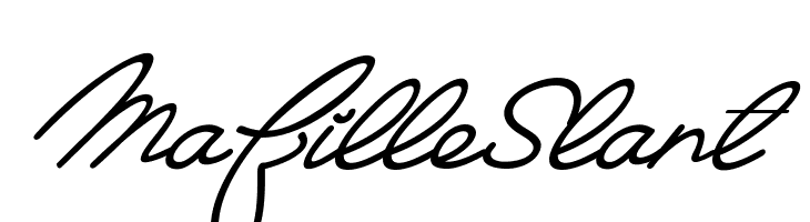 Ma Fille Slant  font caratteri gratis