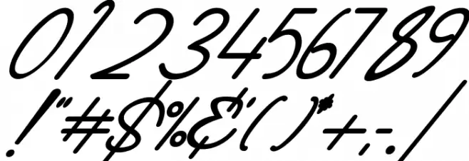 Ma Fille Slant Font OTHER CHARS