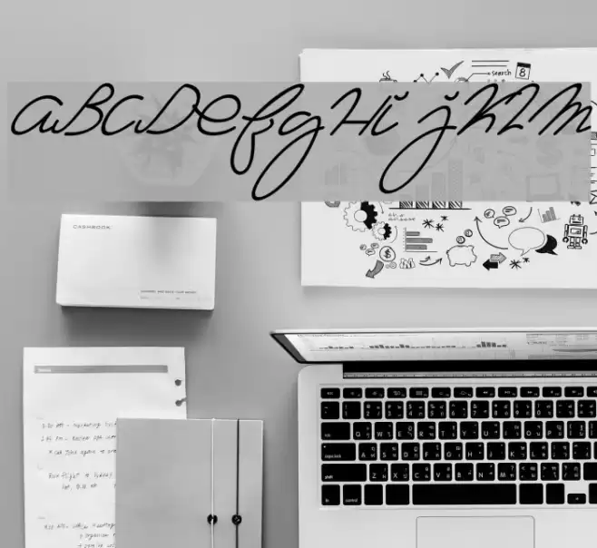 Ma Fille Slant Font examples