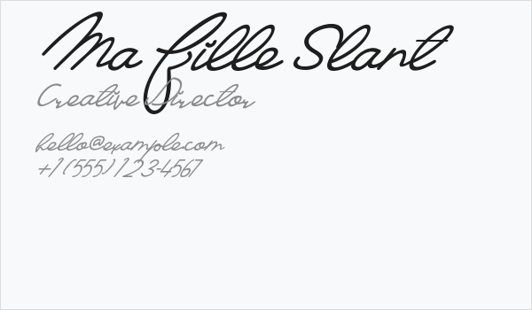 Ma Fille Slant Business Card