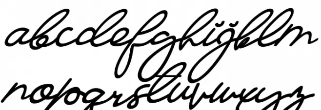 Ma Fille Slant Font LOWERCASE