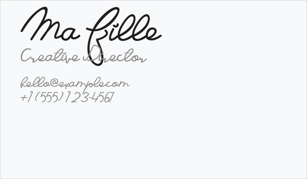 Ma Fille Business Card