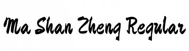 Ma Shan Zheng Regular  les polices de caractères gratuit tlcharger